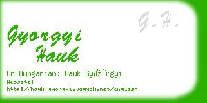 gyorgyi hauk business card